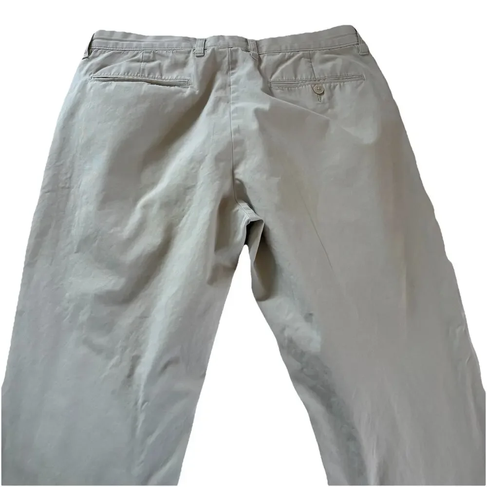 J.Crew Classic Fit Straight Leg Light Beige Chino Pants 34x32 Cotton Twill